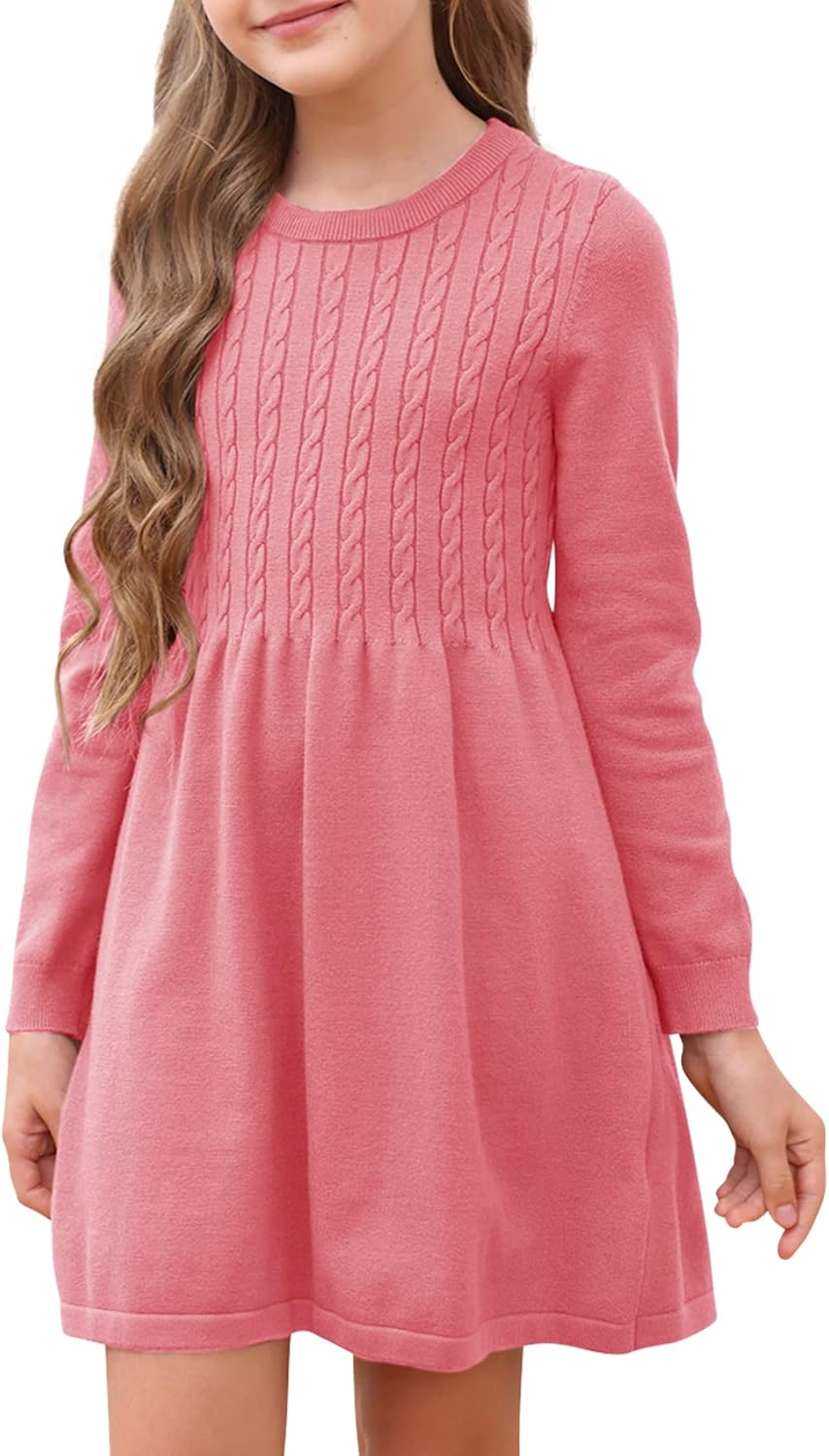 Fommykin Girls Sweater Dress for Fall Winter - Cute Style
