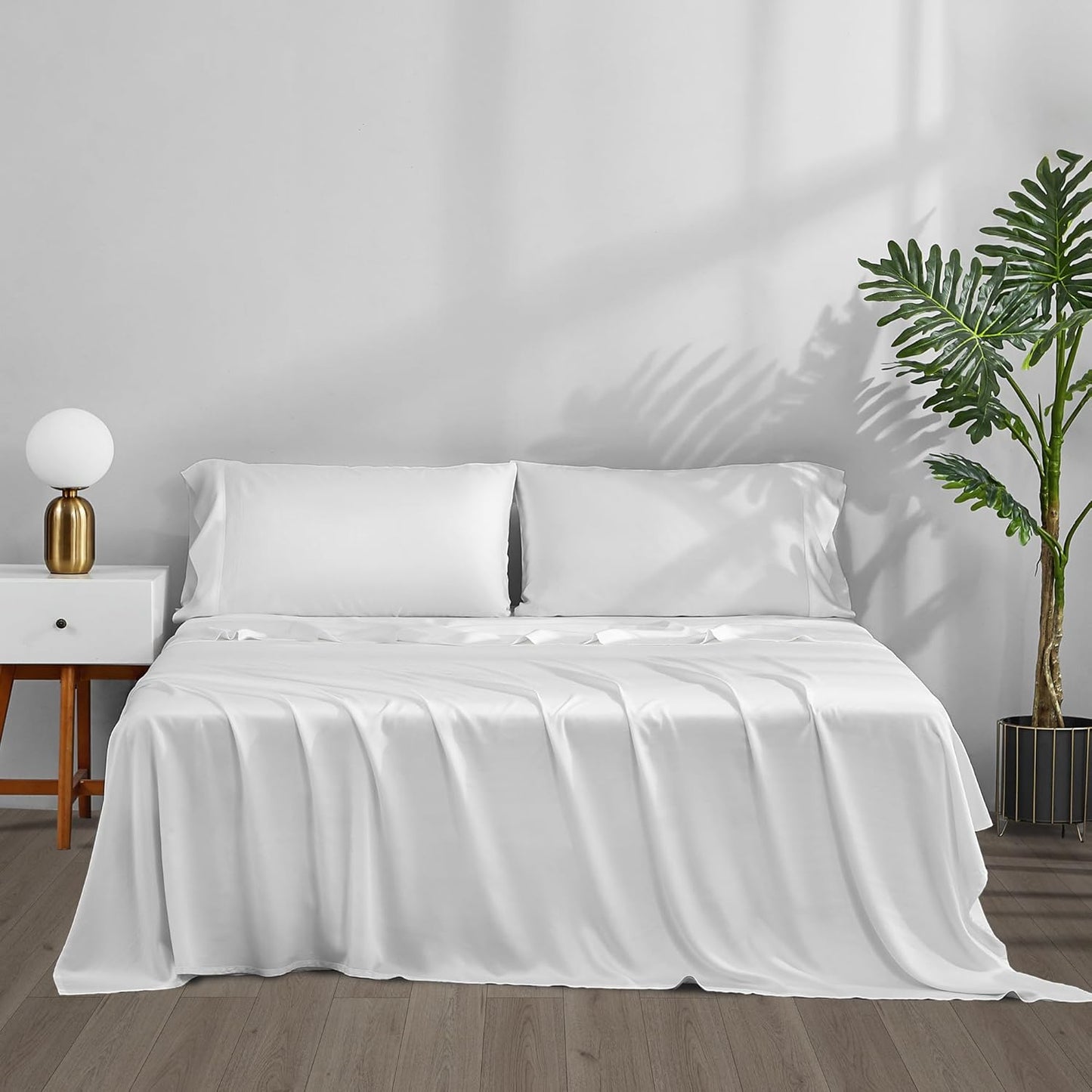 Cooling Sheets Queen Size - Luxury Soft Bamboo Bedding Set