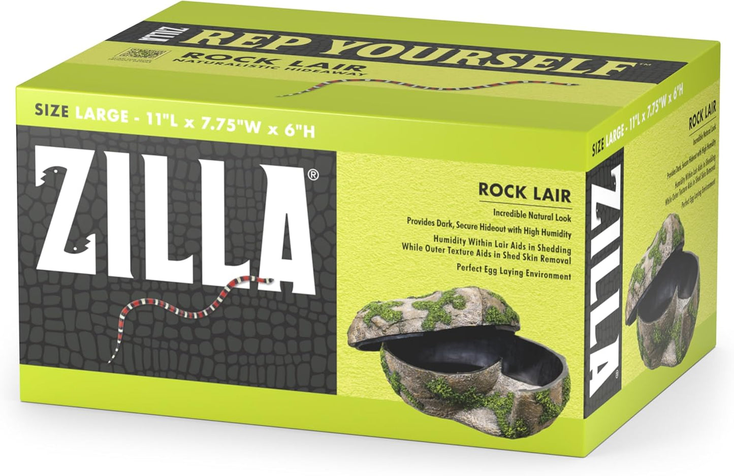 Zilla Pet Terrarium Rock Lair for Reptiles and Lizards, Large