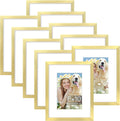 8x10 Picture Frame Set of 10 - Elegant Gold Collage Frames for Wall