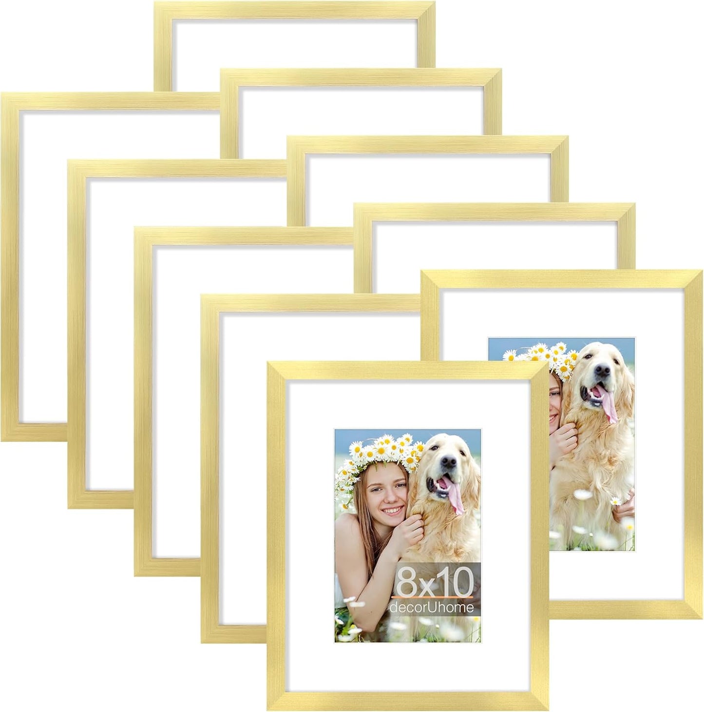 8x10 Picture Frame Set of 10 for Elegant Wall Decor