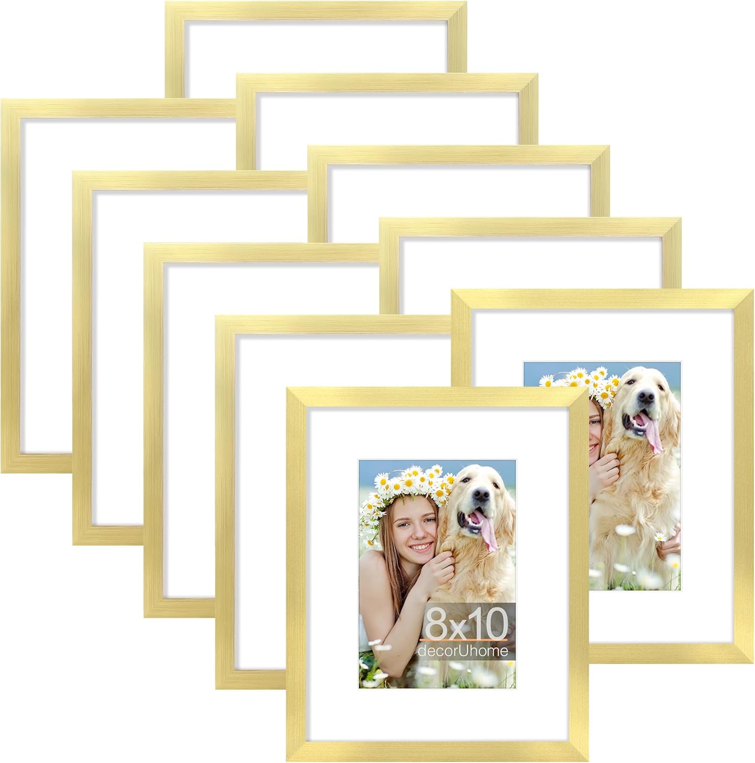 8x10 Picture Frame Set of 10 for Elegant Wall Decor