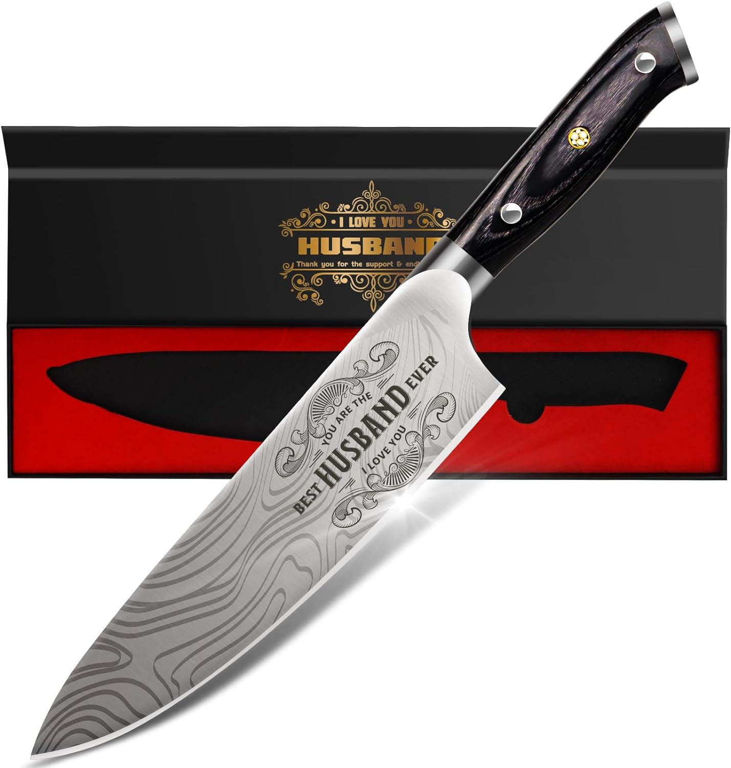 Engraved Best Husband Ever Chef Knife - Funistree