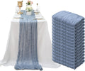 Cheesecloth Table Runner 10ft Dusty Blue 15 Pack - Rustic Boho Decor