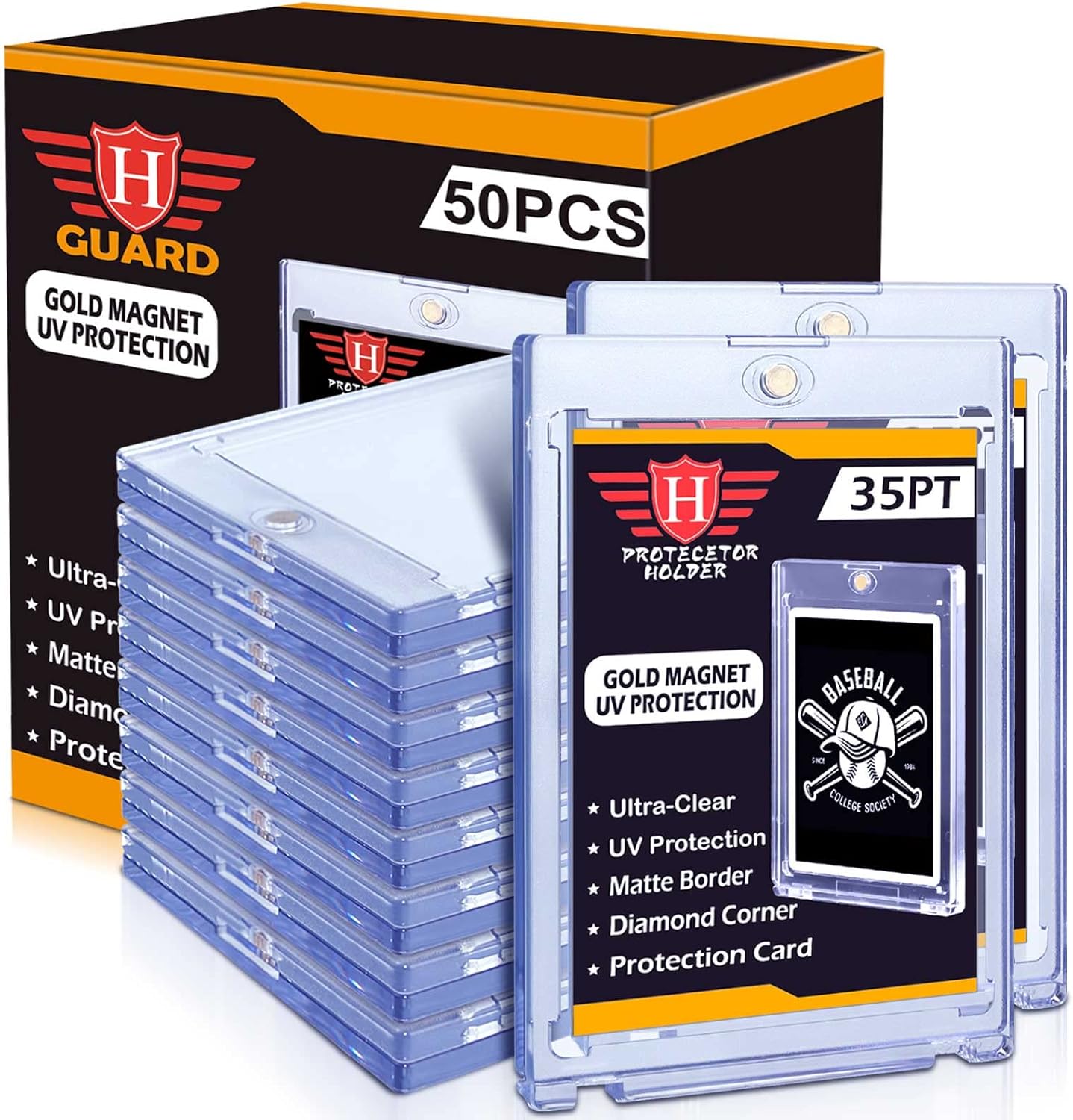 50ct Magnetic Card Holders for Sports Cards and Collectibles