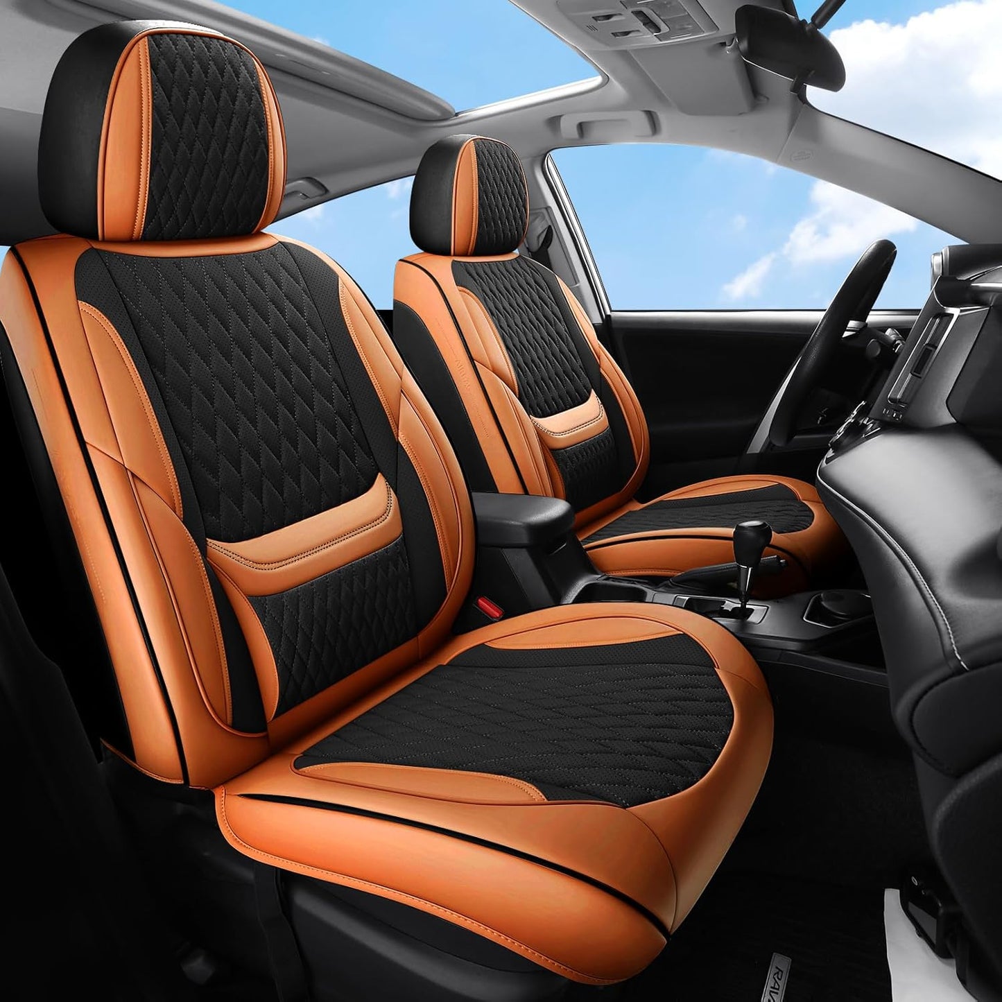 Leather Car Seat Covers Full Set for SUVs and Sedans