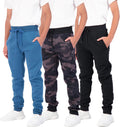 Real Essentials Boys Cotton Active Fleece Jogger Sweatpants - Warm