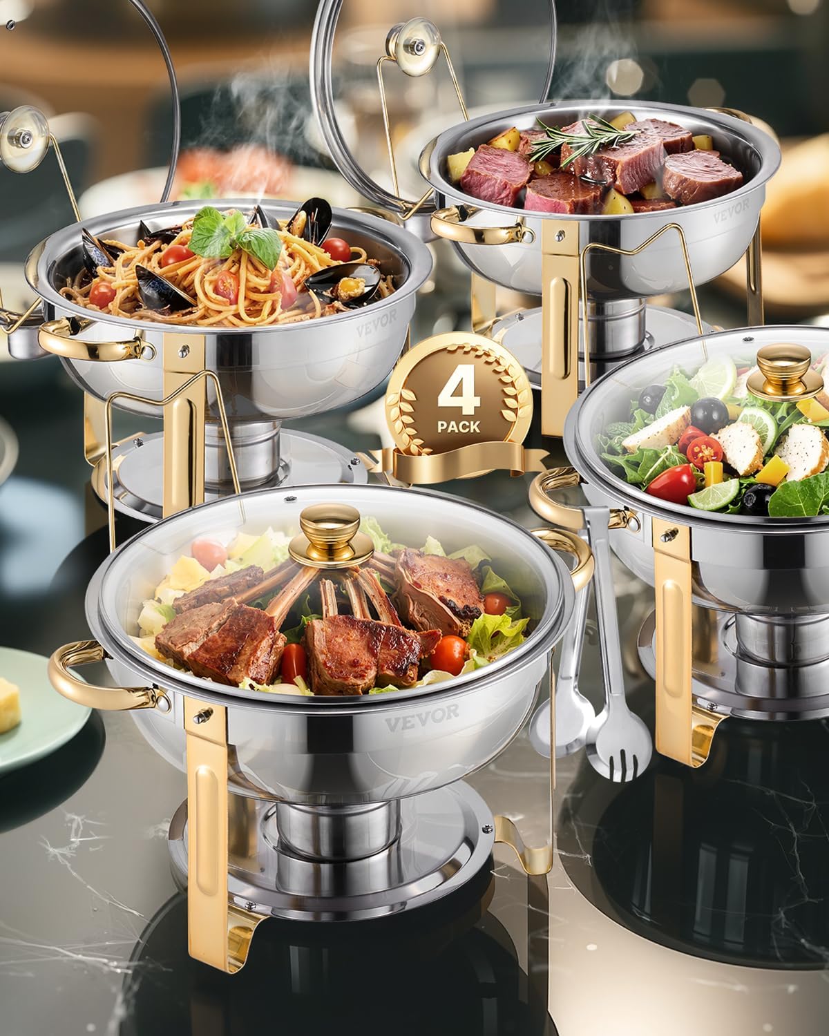 VEVOR Chafing Dish Buffet Set with 5 Qt Capacity for Events