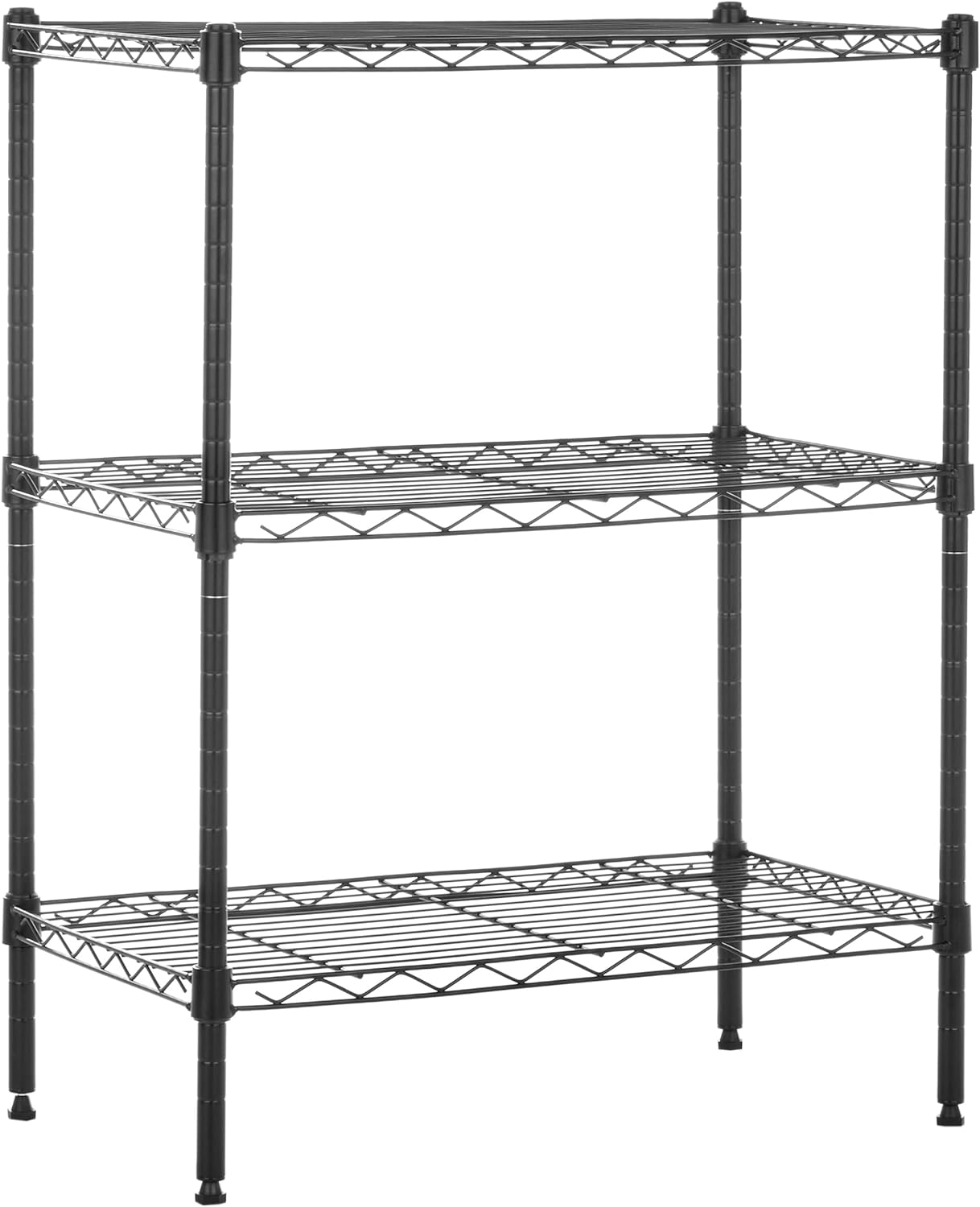Adjustable Heavy Duty 3-Shelf Storage Rack - Kitchen/Garage Organizer