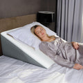 Kolbs Bed Wedge Pillow Chic Jacquard Cover - Extra Wide 12in Height