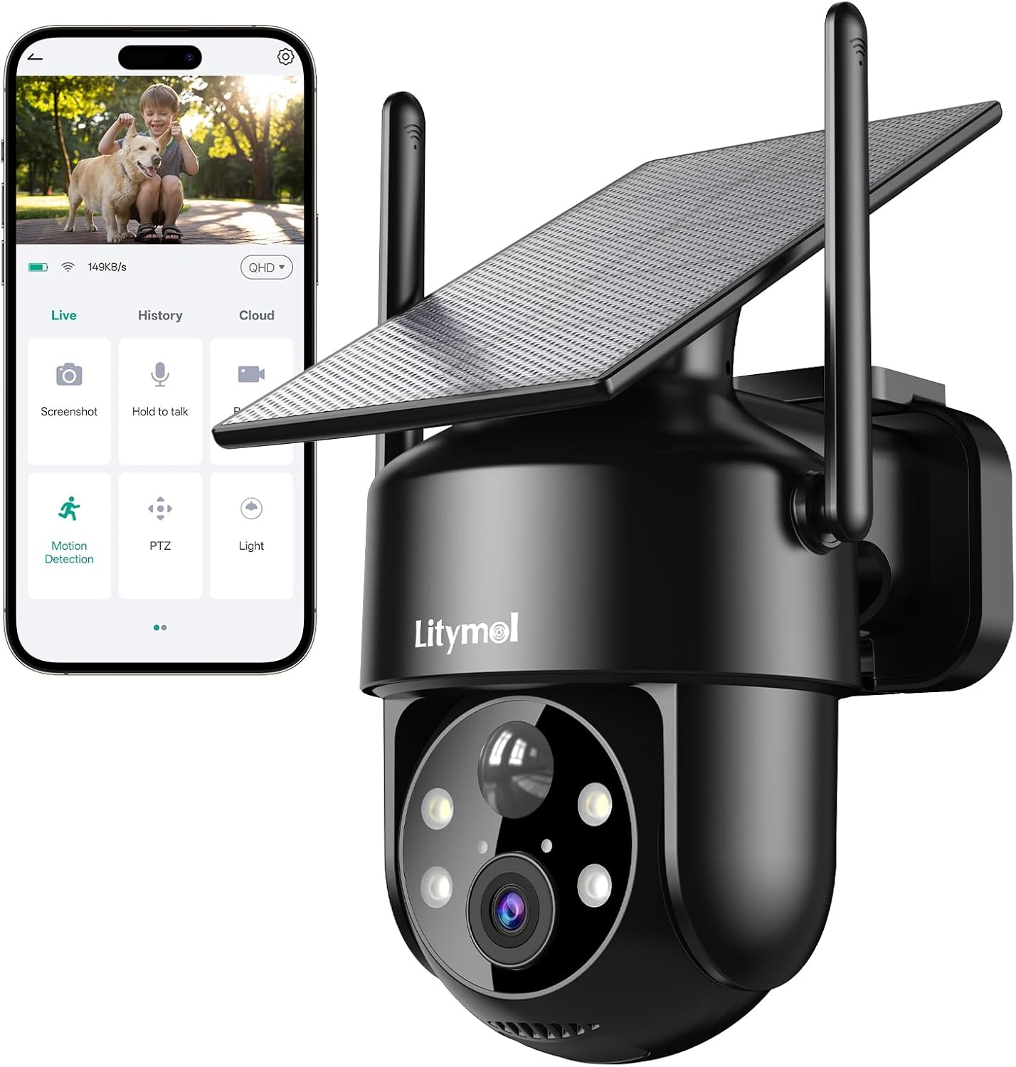 LITYMOL 2K 2.4g WiFi Security Cameras for Home Security