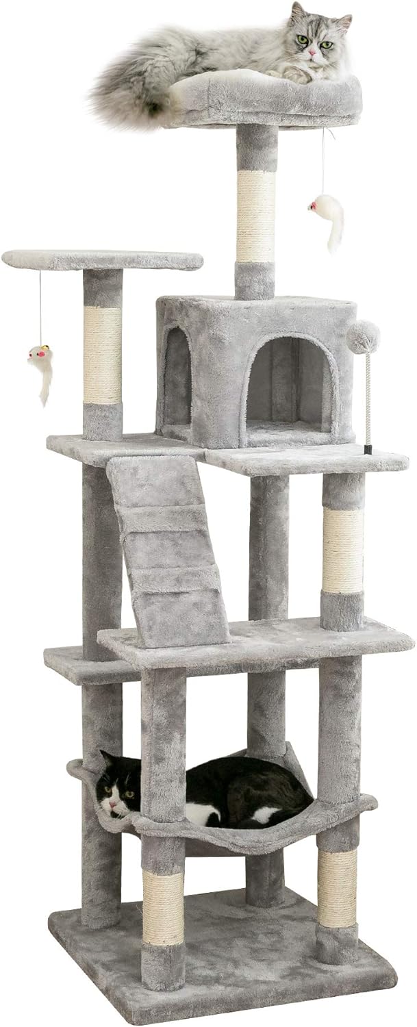 MWPO 63.8-Inch Multi-Level Cat Tree for Large Cats and Kittens