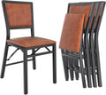 VECELO Folding Chairs Set of 4 - Comfort & Durability!