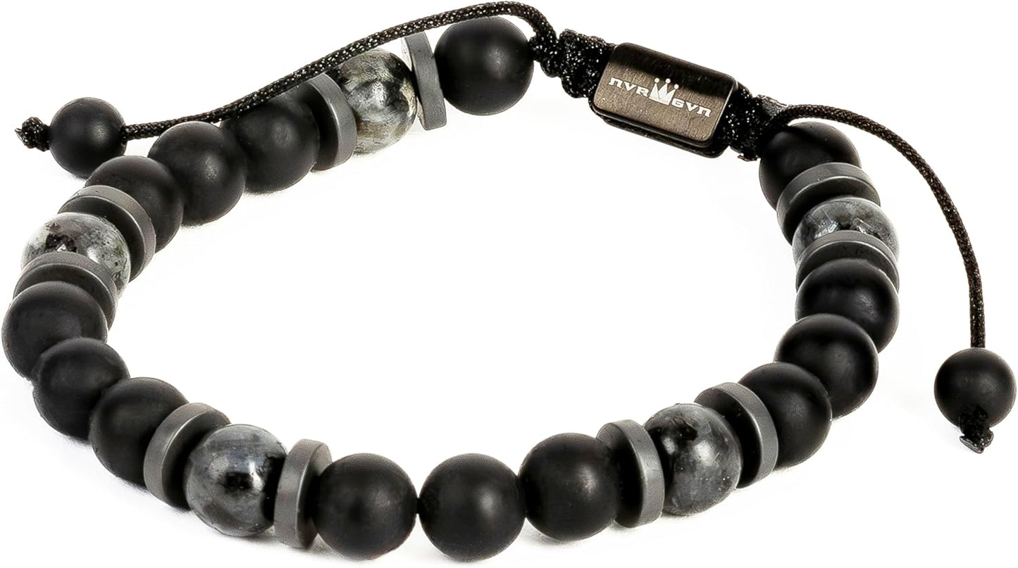 Black Onyx & Hematite Bracelet - Stylish Men's Jewelry