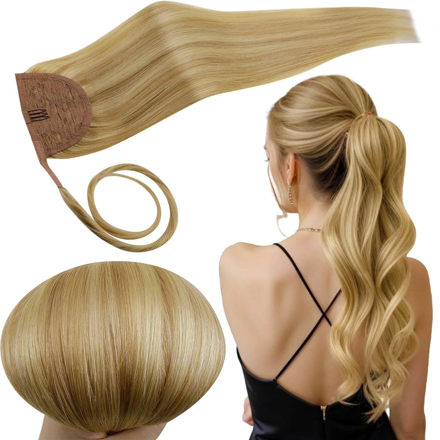 RUNATURE Ponytail Extension Real Human Hair for Stunning Looks