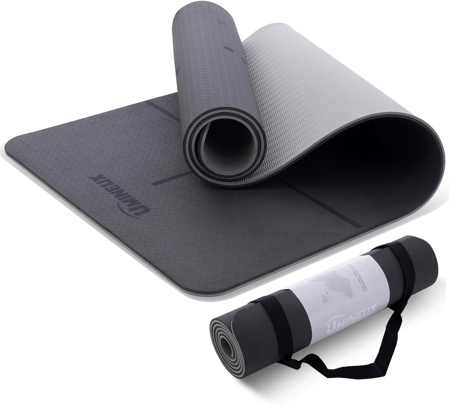 UMINEUX Extra Thick Non Slip Yoga Mat - Eco Friendly, with Carry Sling