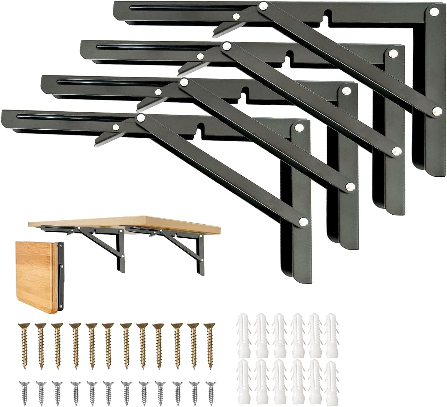 Folding Shelf Brackets for Space-Saving Wall Mounted Solutions