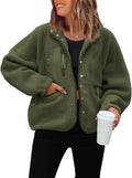 ReachMe Womens Sherpa Jacket Cropped Fuzzy Fleece Jacket - Cozy Layer