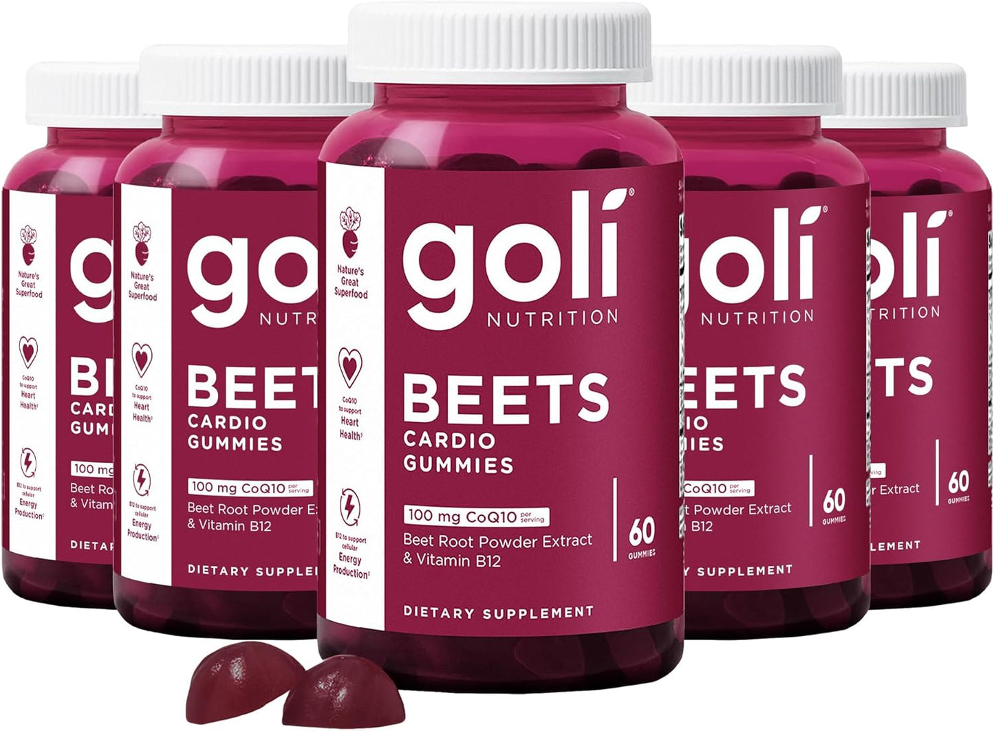 Goli Beets Cardio Gummy Supplement - Vegan & Gluten-Free Treats