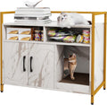 Cat Litter Box Enclosure with Storage - Hidden Cat Washroom
