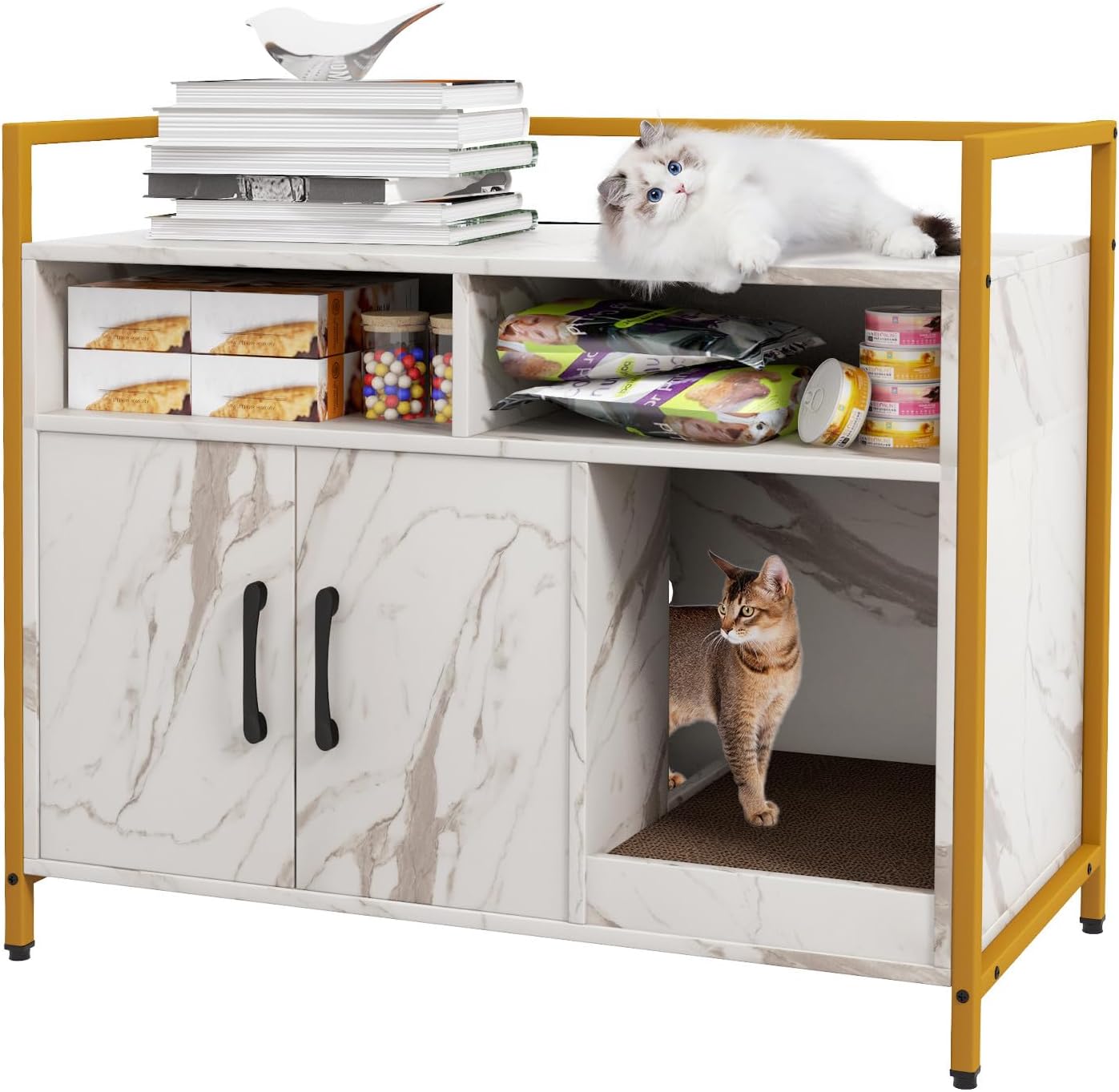 Giantex Cat Litter Box Enclosure - Stylish Hidden Furniture