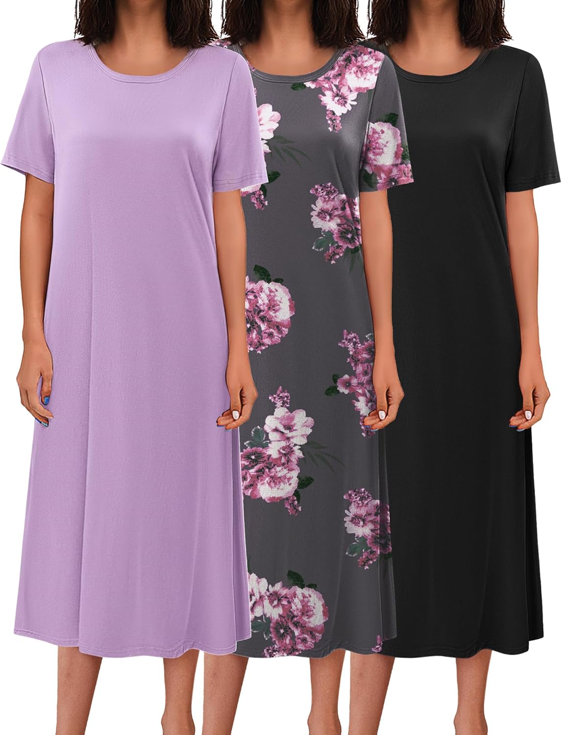 Ekouaer Long Nightgowns for Women - Soft Plus Size Sleepwear