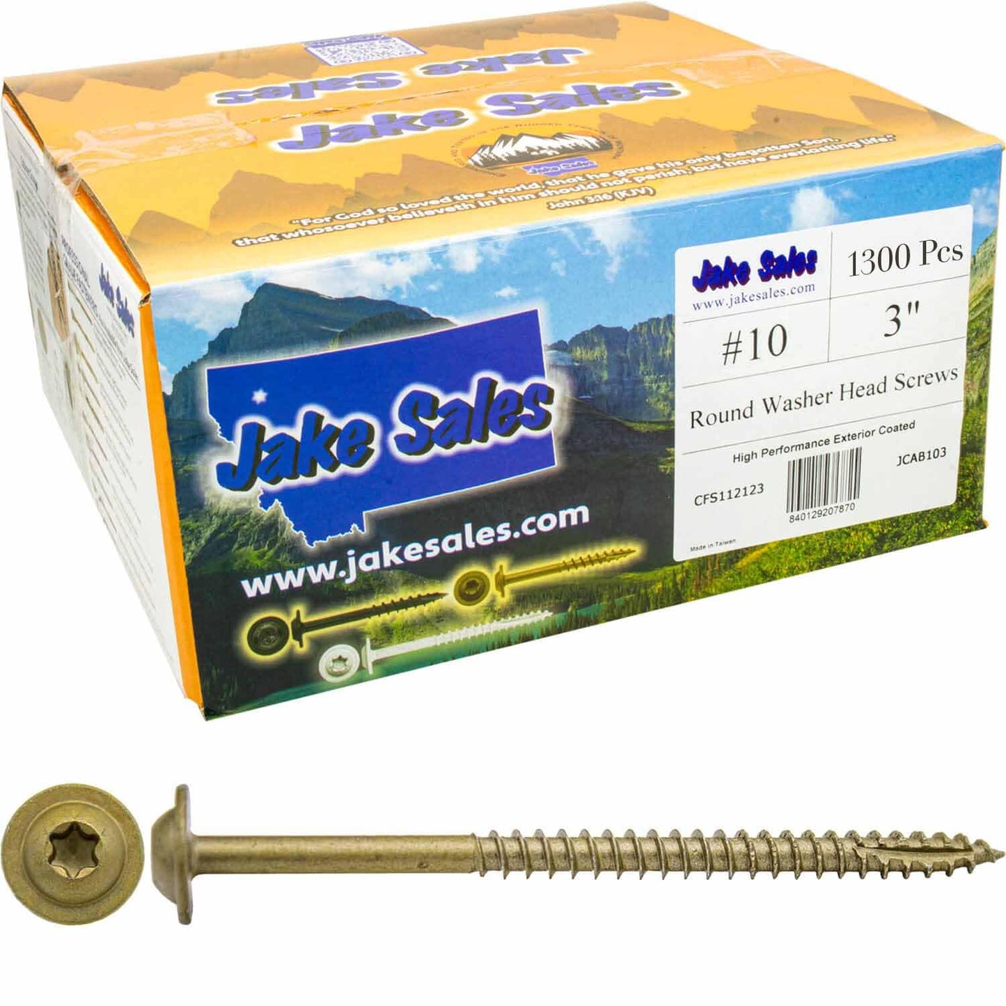 Jake Sales #10 x 3 Bronze Star Multipurpose Exterior Screws