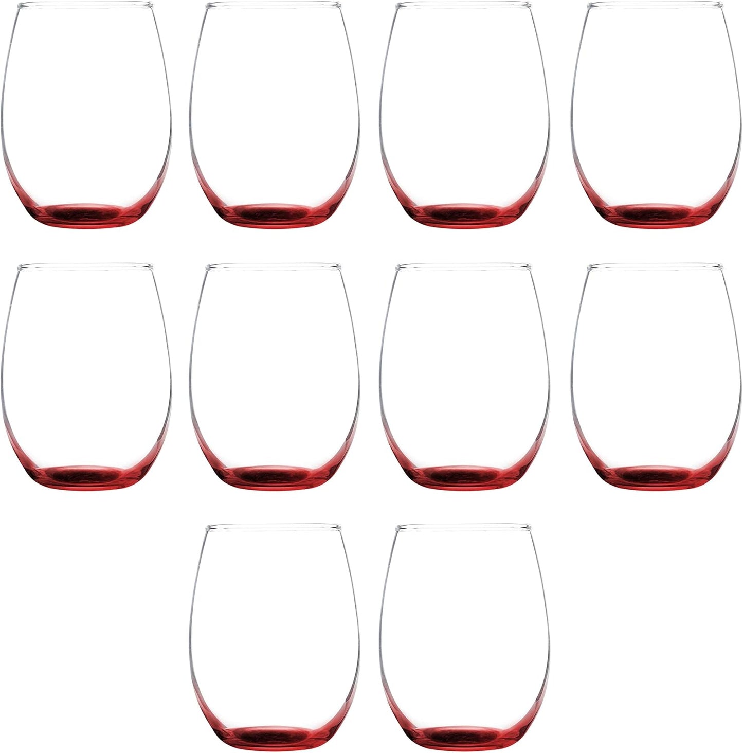Stemless Wine Glass Set of 10 - Perfect for Events and Favors