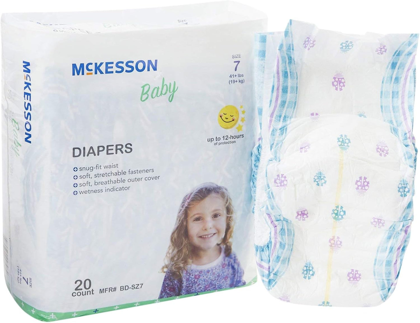 McKesson Size 7 Baby Diapers - Comfort for Over 41 lbs