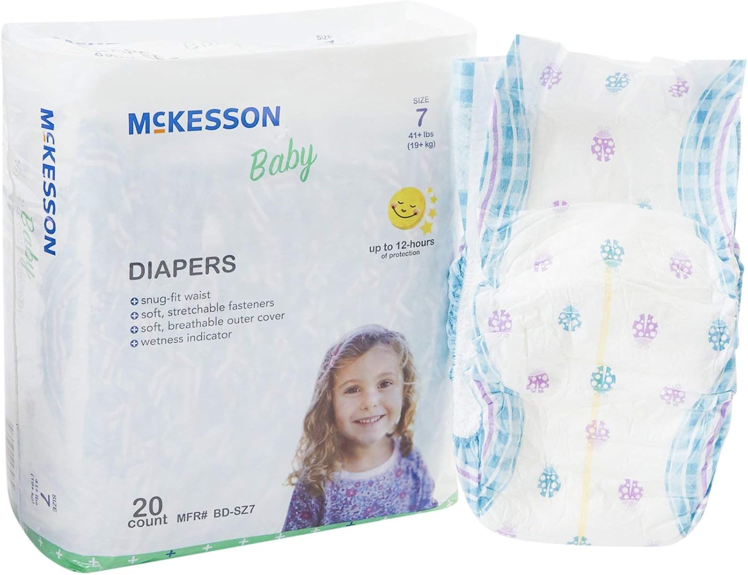 McKesson Size 7 Baby Diapers - Comfort for Over 41 lbs