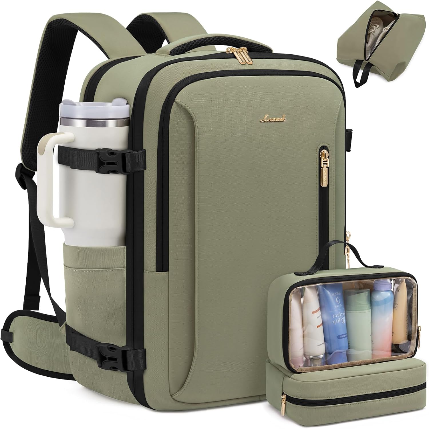 LOVEVOOK Travel Backpack for Women with Waist Strap and 40L Capacity