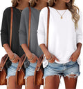 3/4 Sleeve Tops for Women 3-Pack - Soft Casual Basics