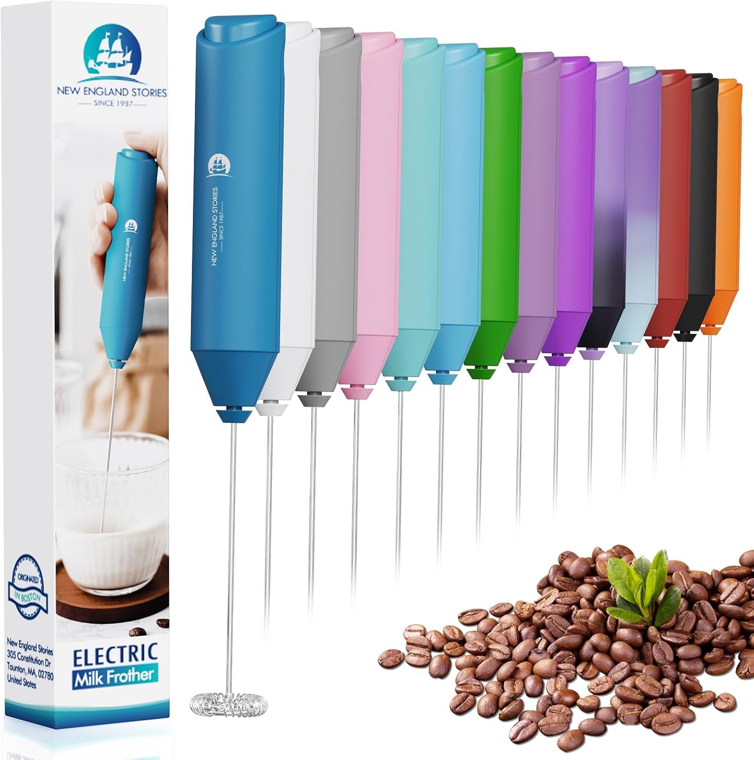 Metal Blue Milk Frother - Perfect Froth Every Time!
