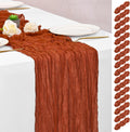 Terracotta Cheesecloth Table Runner 10FT 16 Pack - Rustic Gauze Decor