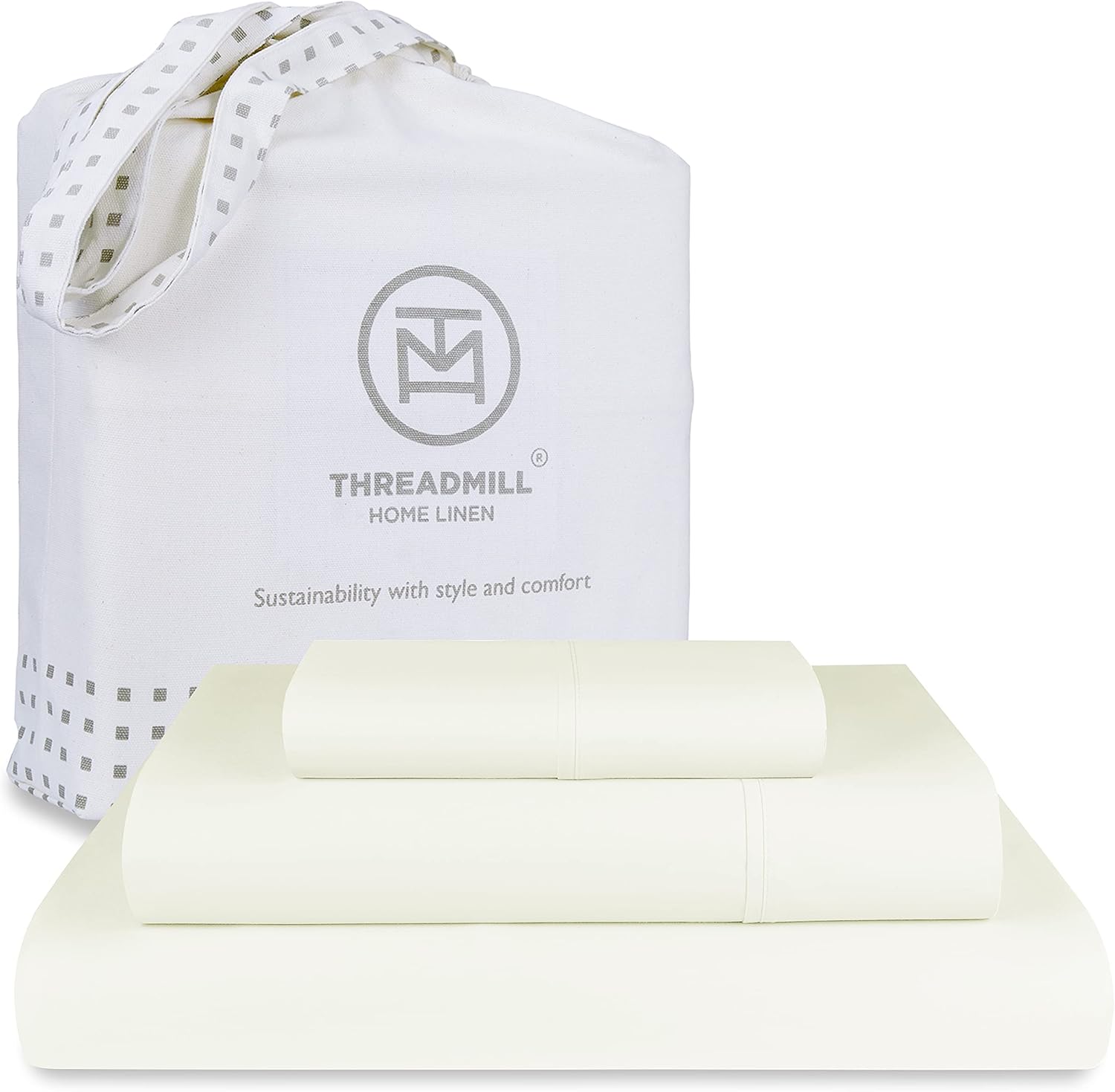 Threadmill 100% Cotton Twin Bed Sheets Set with Deep Pocket