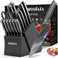 MOSFiATA Kitchen Knife Set 17-Piece Stainless Steel - Sharp Starter