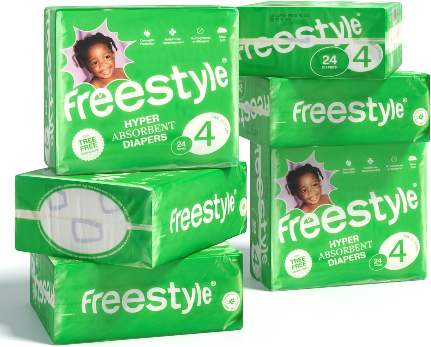 Ultra Absorbent Freestyle Size 4 Diapers - 144 Count
