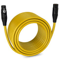 XLR Microphone Cable 100 ft Yellow - Balanced Male to Female