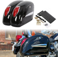 ECOTRIC Motorcycle Saddlebags 36L Pair - Lock & Lights, Universal Fit
