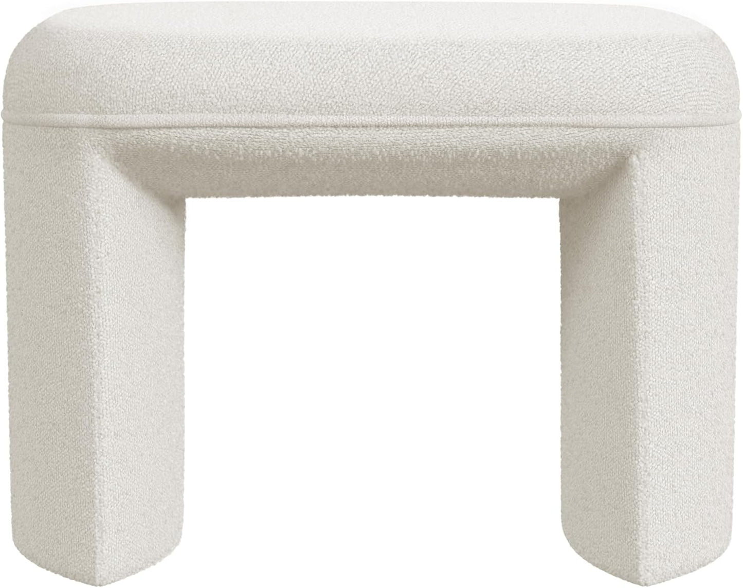 HomePop Quinn Modern Ottoman for Living Room & Bedroom Decor