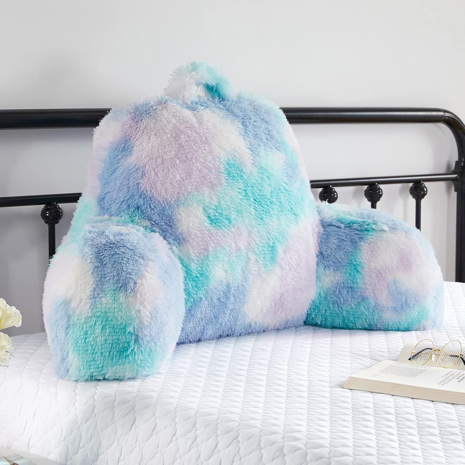 Reading Pillow for Bed - Ergonomic Backrest with Arms