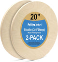 Falling in Art Unfinished 20in Round Birch Wood Panels Kit - Durable