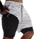 JWJ Mens 2 in 1 Running Shorts for Quick Dry Gym Workouts