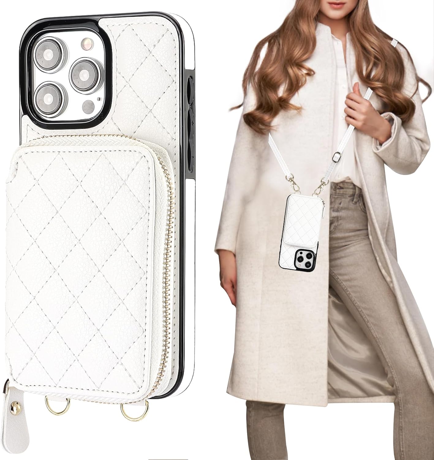 Bocasal Crossbody Wallet Case for iPhone 15 Pro Max - Stylish & Safe