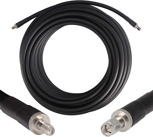 GEMEK 50ft SMA Male to Female Pure Copper Low Loss Cable