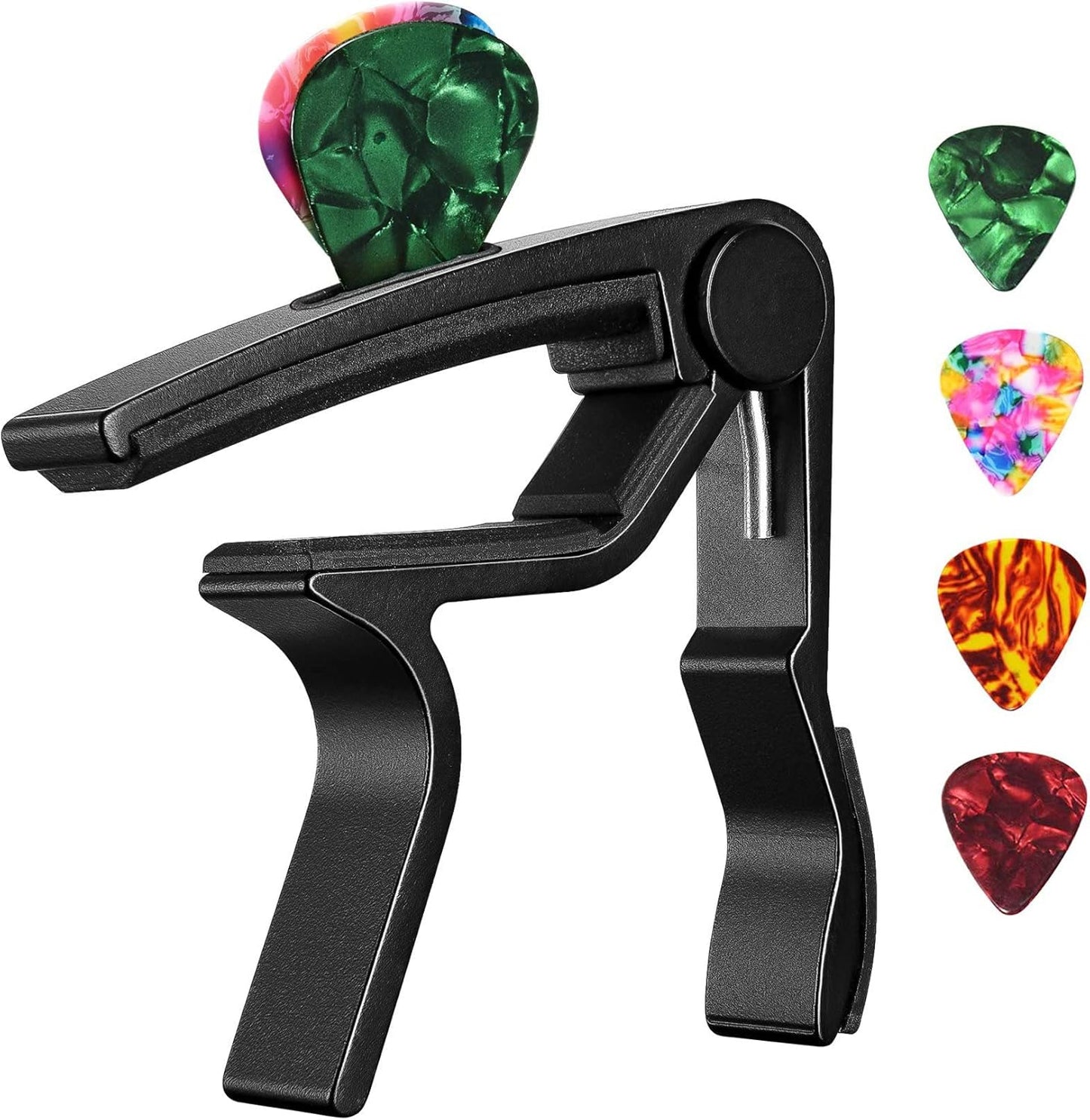 Sound Harbor Guitar Capo with Pick Holder - Black