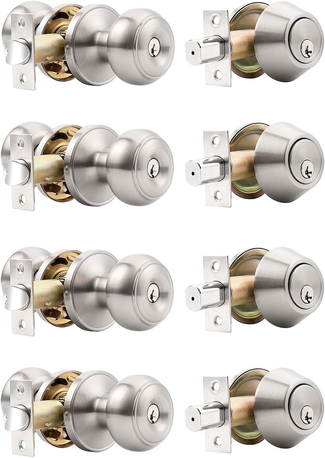 Probrico Door Knob and Deadbolt Lock Set for Security