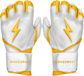 BRUCE BOLT Chrome Series Long Cuff Batting Gloves - Durable Fit Each