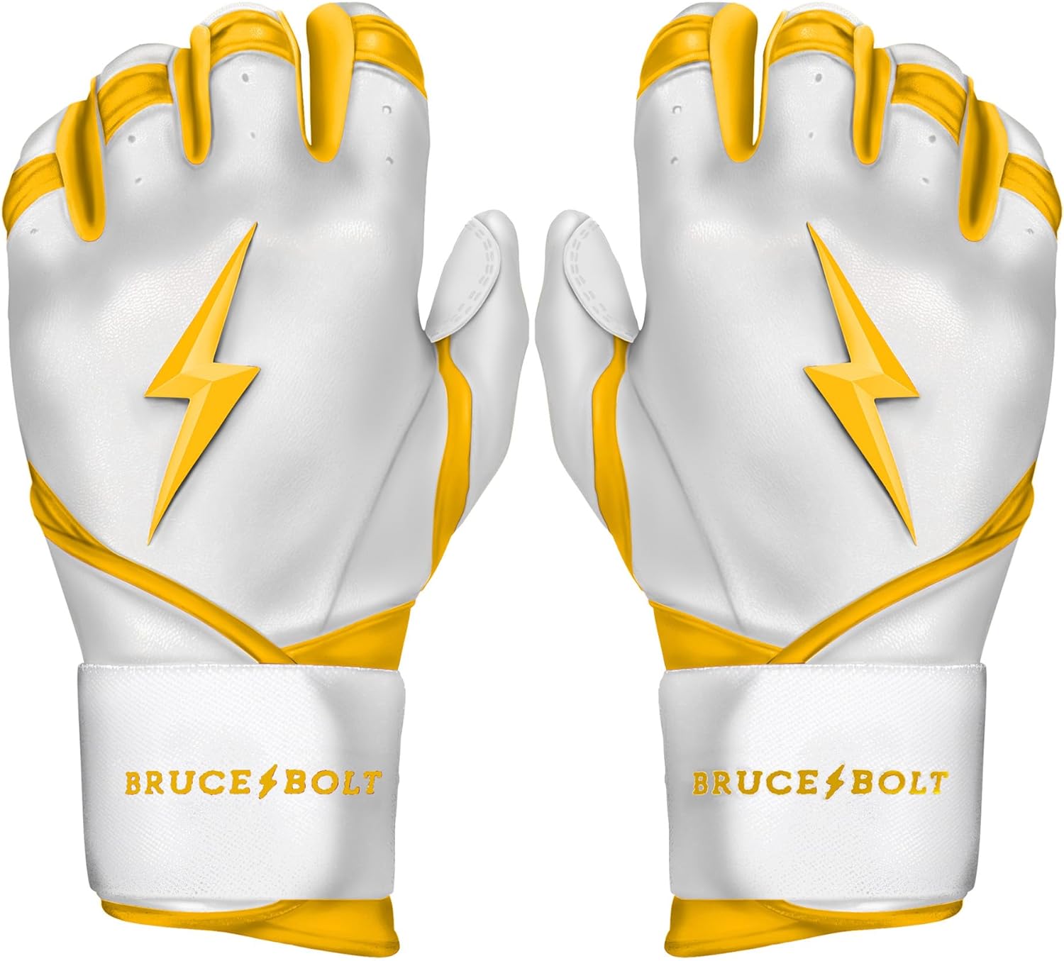 BRUCE BOLT Chrome Series Long Cuff Batting Gloves for All Players