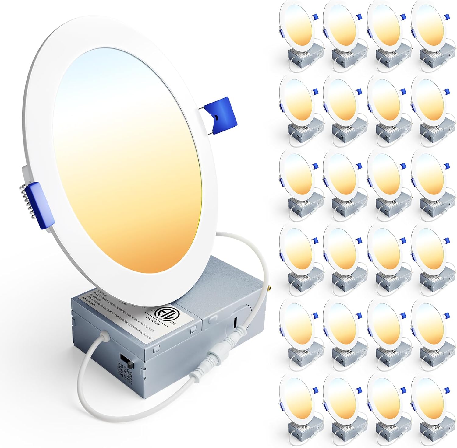 Ensenior 24 Pack 6 Inch LED Recessed Light for Home Lighting